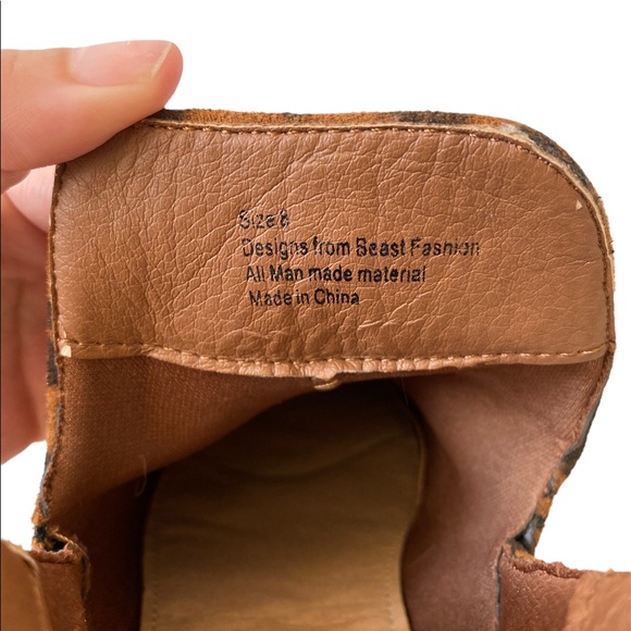 BEAST Sunny Chop Out Style Fall Leopard Print Booties 8 - Picture 11 of 13